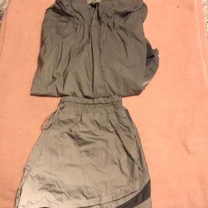 ‼️2PC SILVER REFLECTOR SHORT SET W/VENTILATOR SLIT